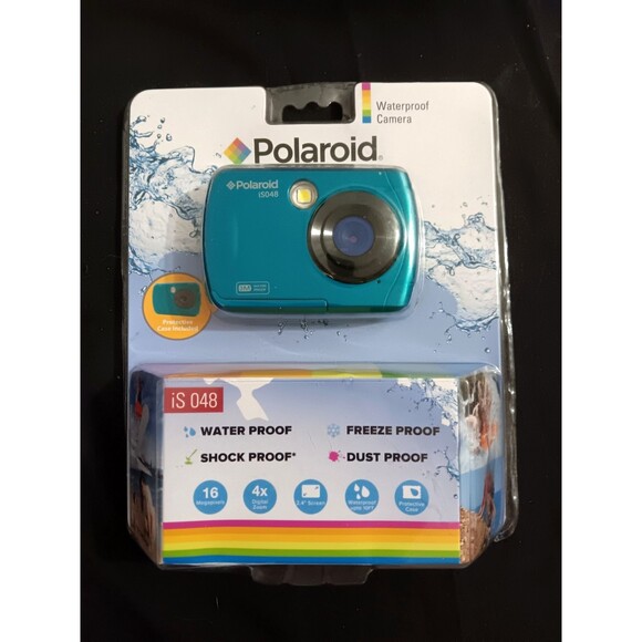 Polaroid IS048-TEAL 16.0 Megapixel Waterproof Instant Sharing Digital Camera - Picture 1 of 3